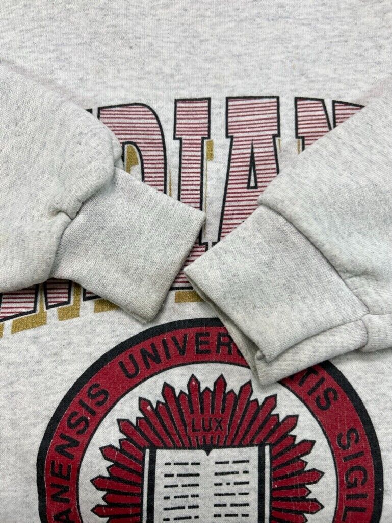 Vintage 90s Indiana Hoosiers NCAA Colligate Crest Graphic Sweatshirt Size Large