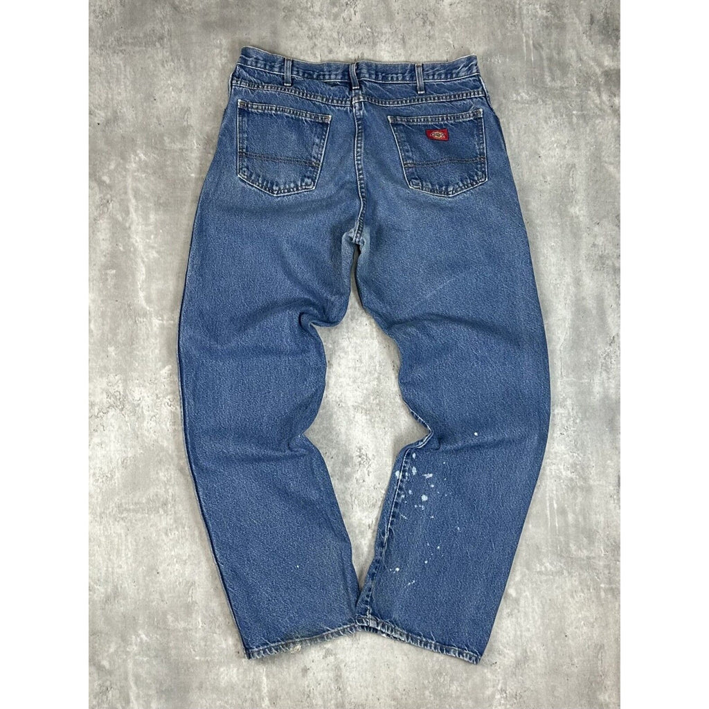 Dickies Dark Wash Denim Workwear Denim Pants Size 36 Blue