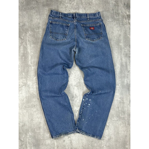 Dickies Dark Wash Denim Workwear Denim Pants Size 36 Blue