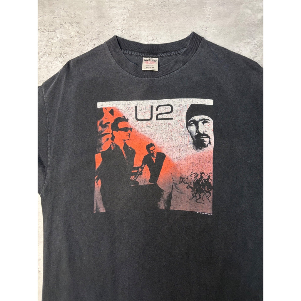 Vintage 2001 U2 The Goal Is Elavation Pop Rock Music Band T-Shirt Size Medium