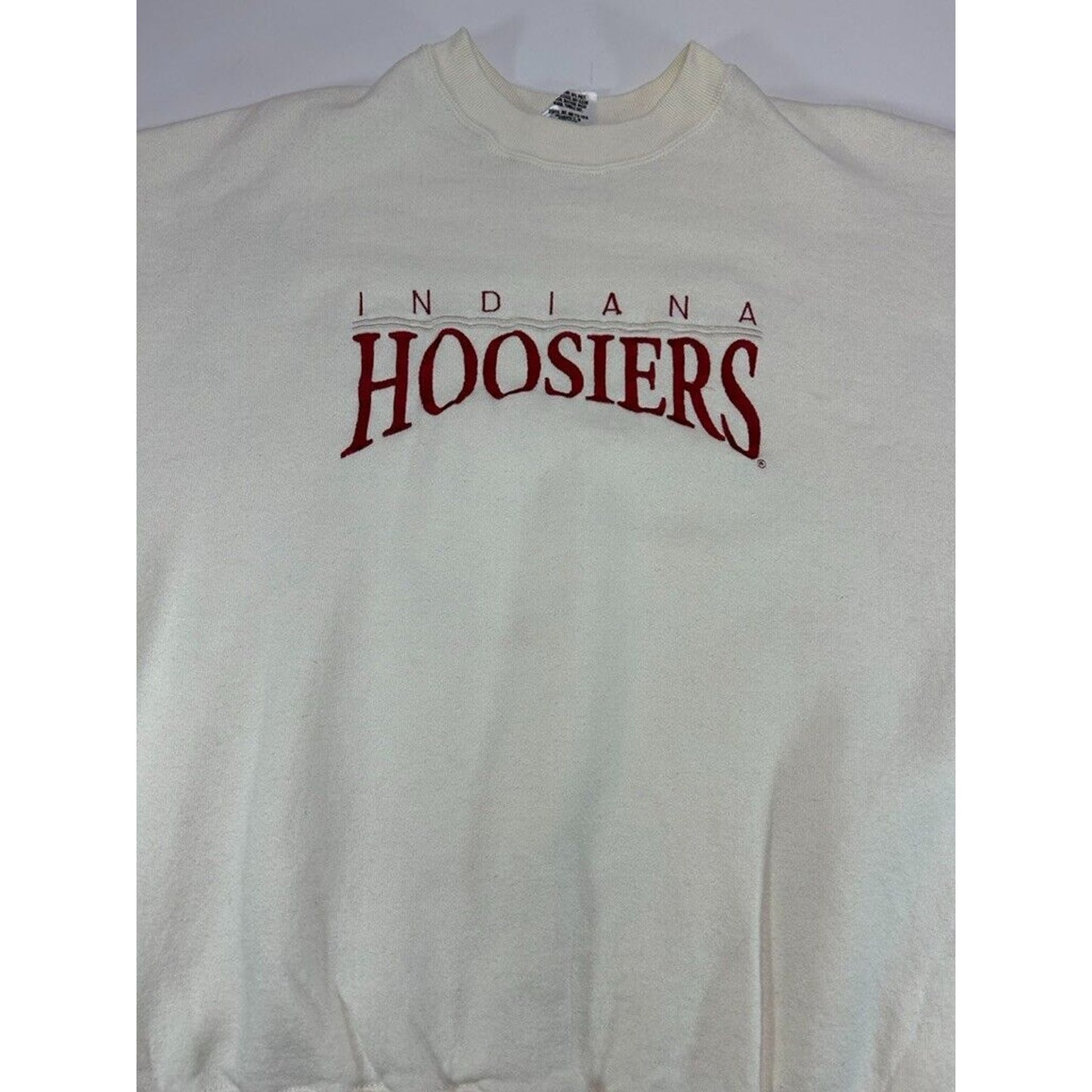 Vintage 90s Indiana Hoosiers NCAA Embroidered Spellout Sweatshirt Size XL