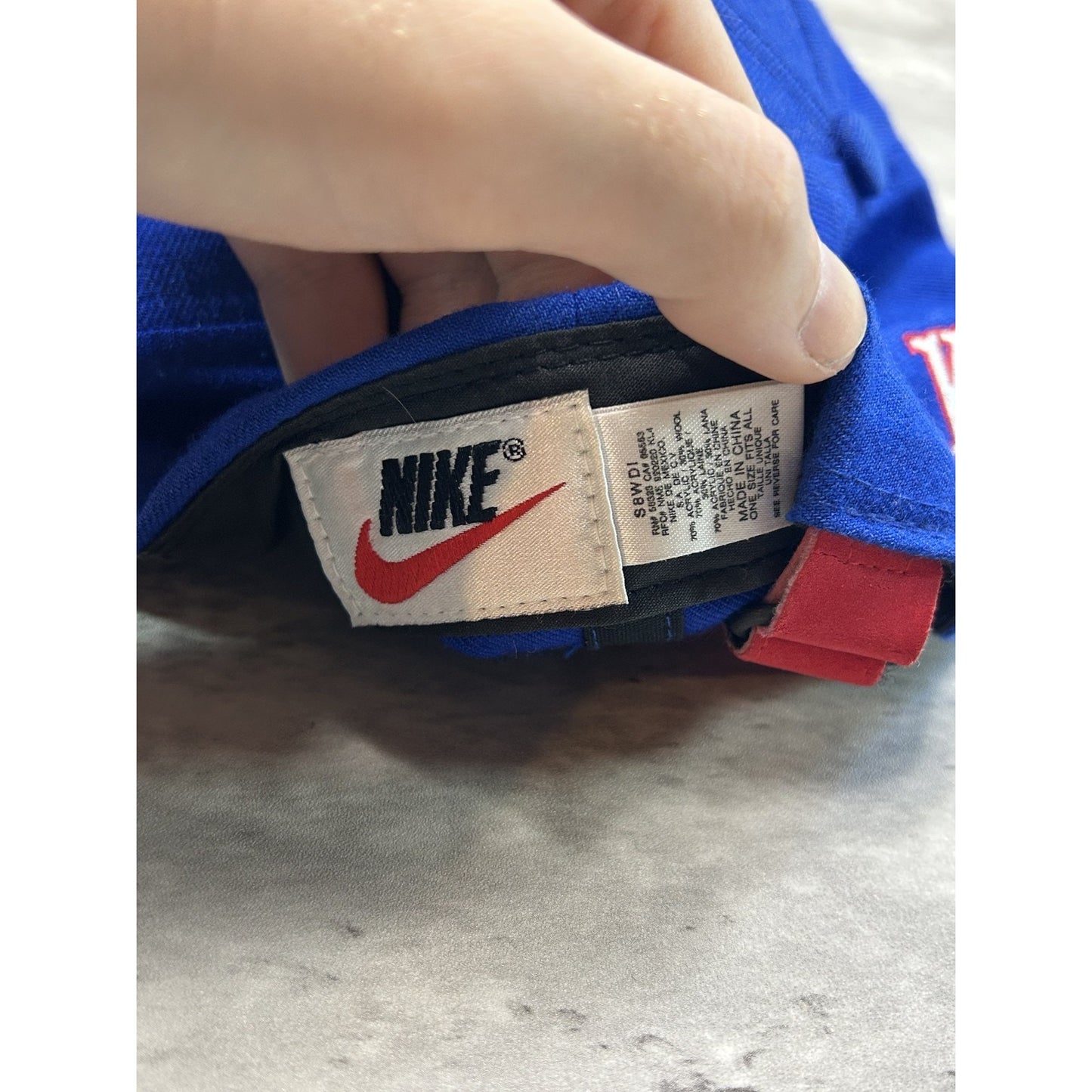 Vintage 90s Kansas Jayhawks NCAA Embroidered Nike Strapback Hat OSFA