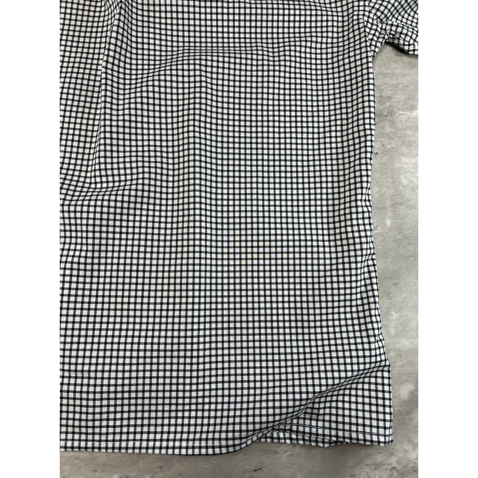Polo Ralph Lauren Checkered Print Reworked Cropped Button Up Shirt Size Small