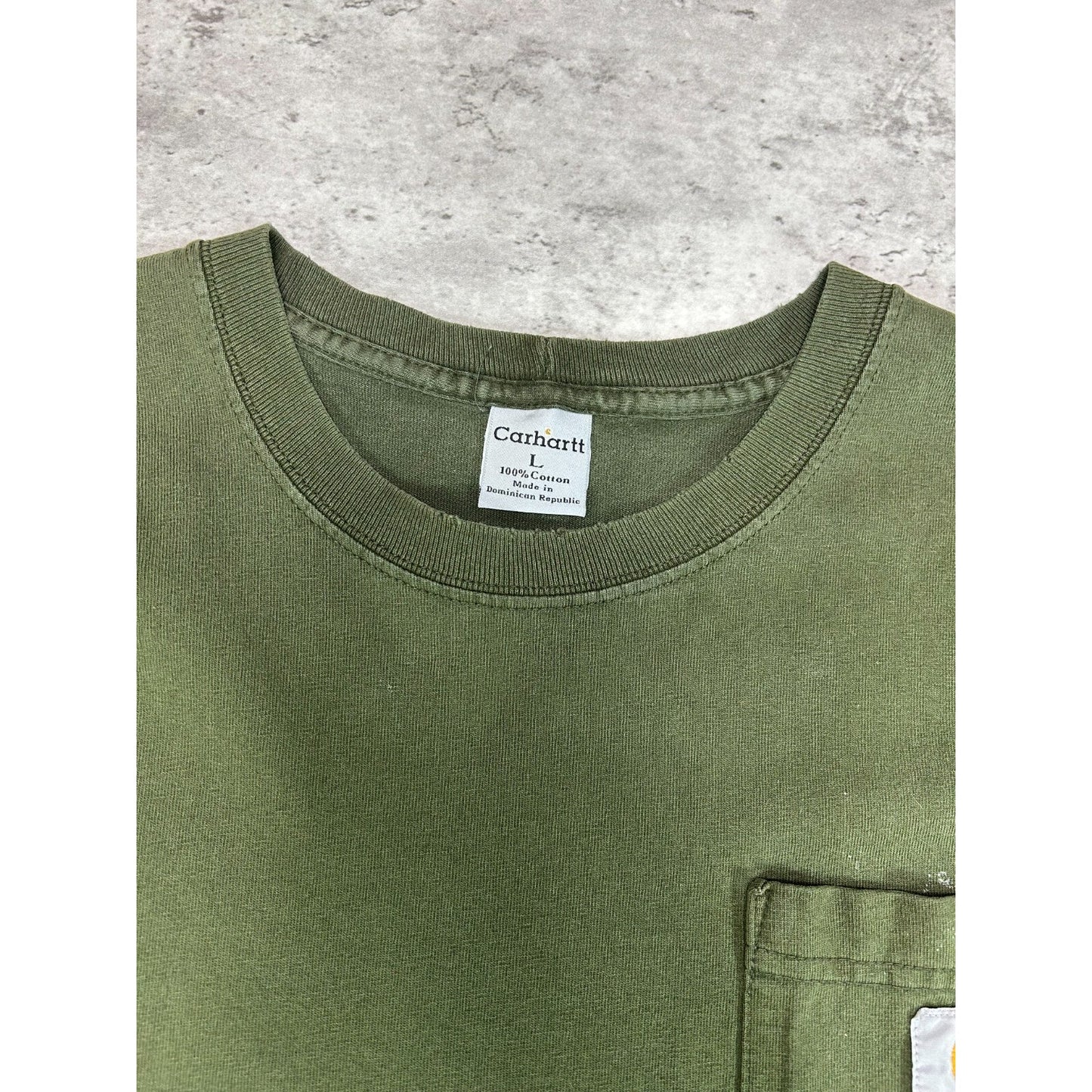 Vintage Carhartt Embroidered Patch Pocket Workwear T-Shirt Size Large