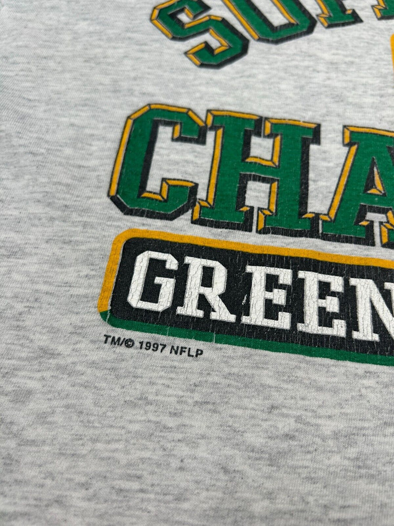 Vintage 1997 Green Bay Packers Super Bowl XXXI Champs Logo 7 T-Shirt Size Large