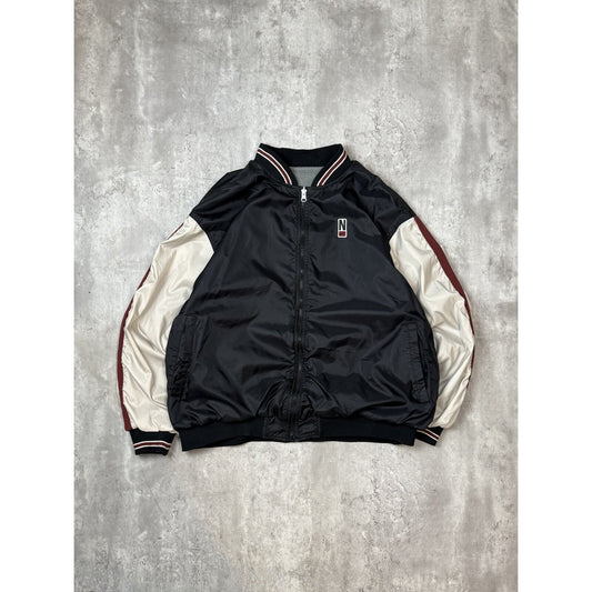Vintage 90s Nike Embroidered Swoosh Reversible Bomber Jacket Size XL