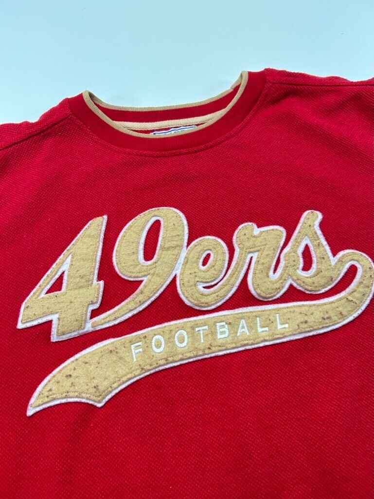 Vintage 90s San Fransisco 49ers NFL Starter Script Spellout Sweatshirt Size XL