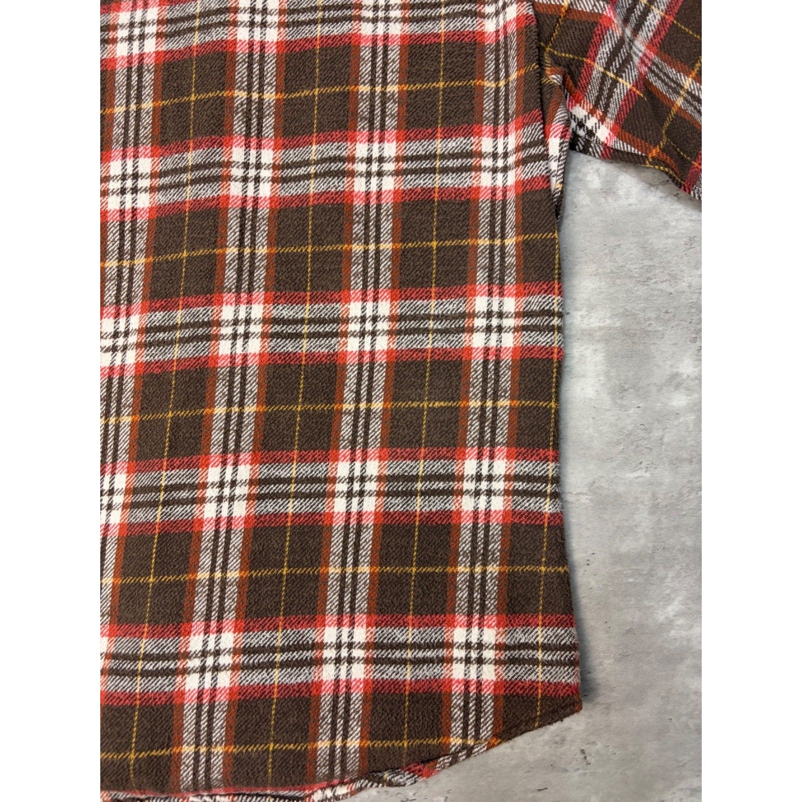 Vintage 1980s Big Mac JCPenney Brown Long Sleeve Button Up Shirt Size MT