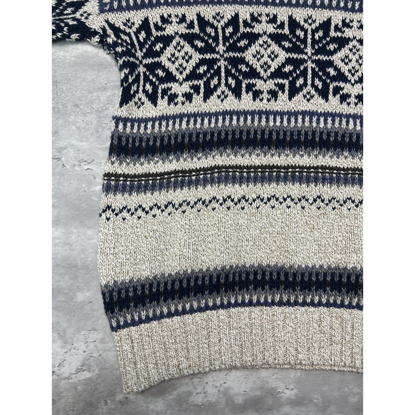 Vintage 90s Fieldmaster Abstract Striped Pullover Knit Sweater Size Medium