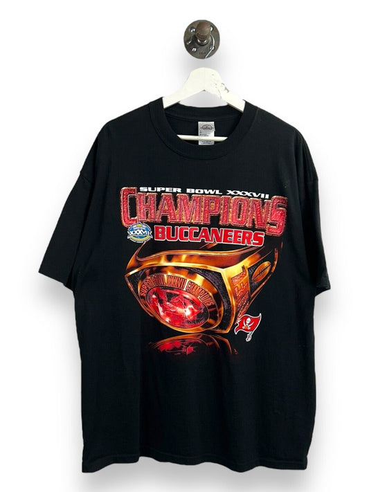 Vintage 2003 Tampa Bay Buccaneers NFL Super Bowl Champs Ring T-Shirt Size XL