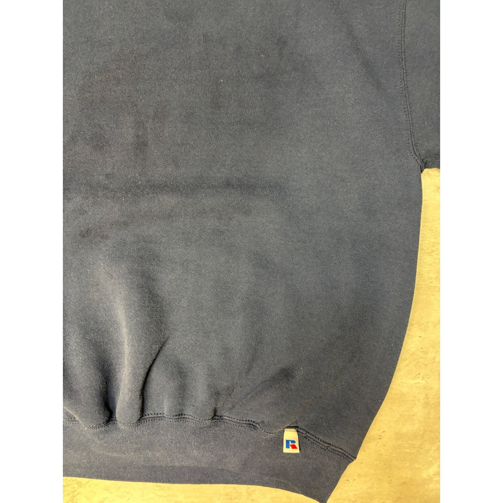 Vintage 90s Russell Athletics Navy Blue Blank Crewneck Sweatshirt Size XL
