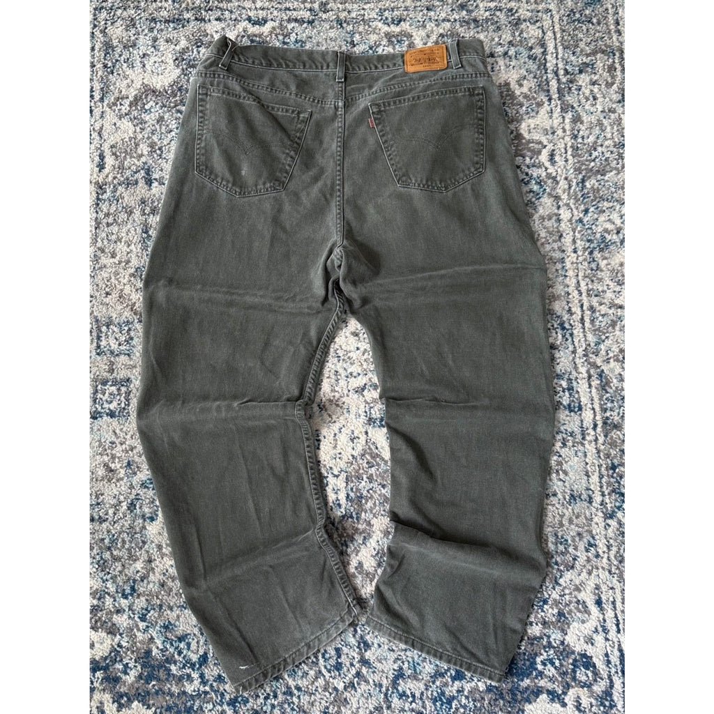 Vintage Levis 540 Brown Tab Relaxed Fit Green Denim Pants Size 41