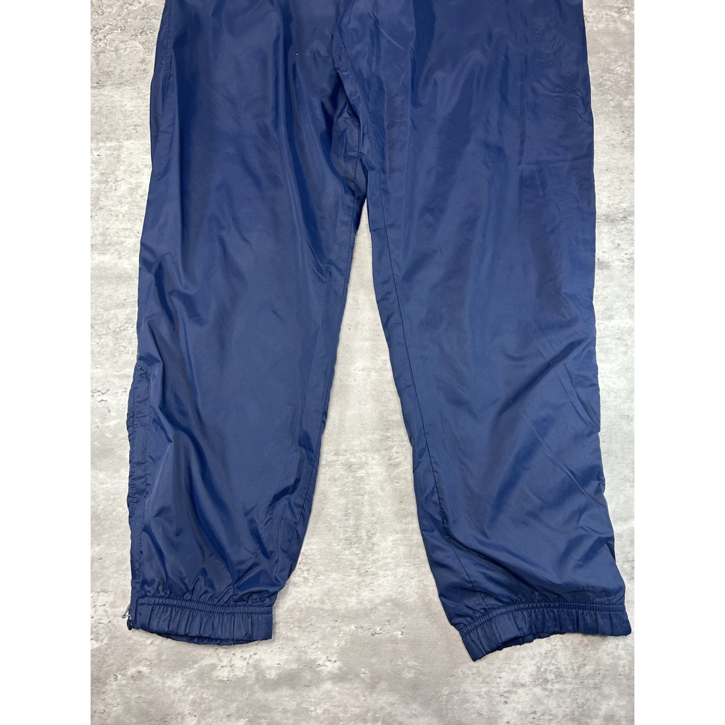 Vintage YOUTH 90s Nike Embroidered Swoosh Nylon Track Pants Size Large Blue
