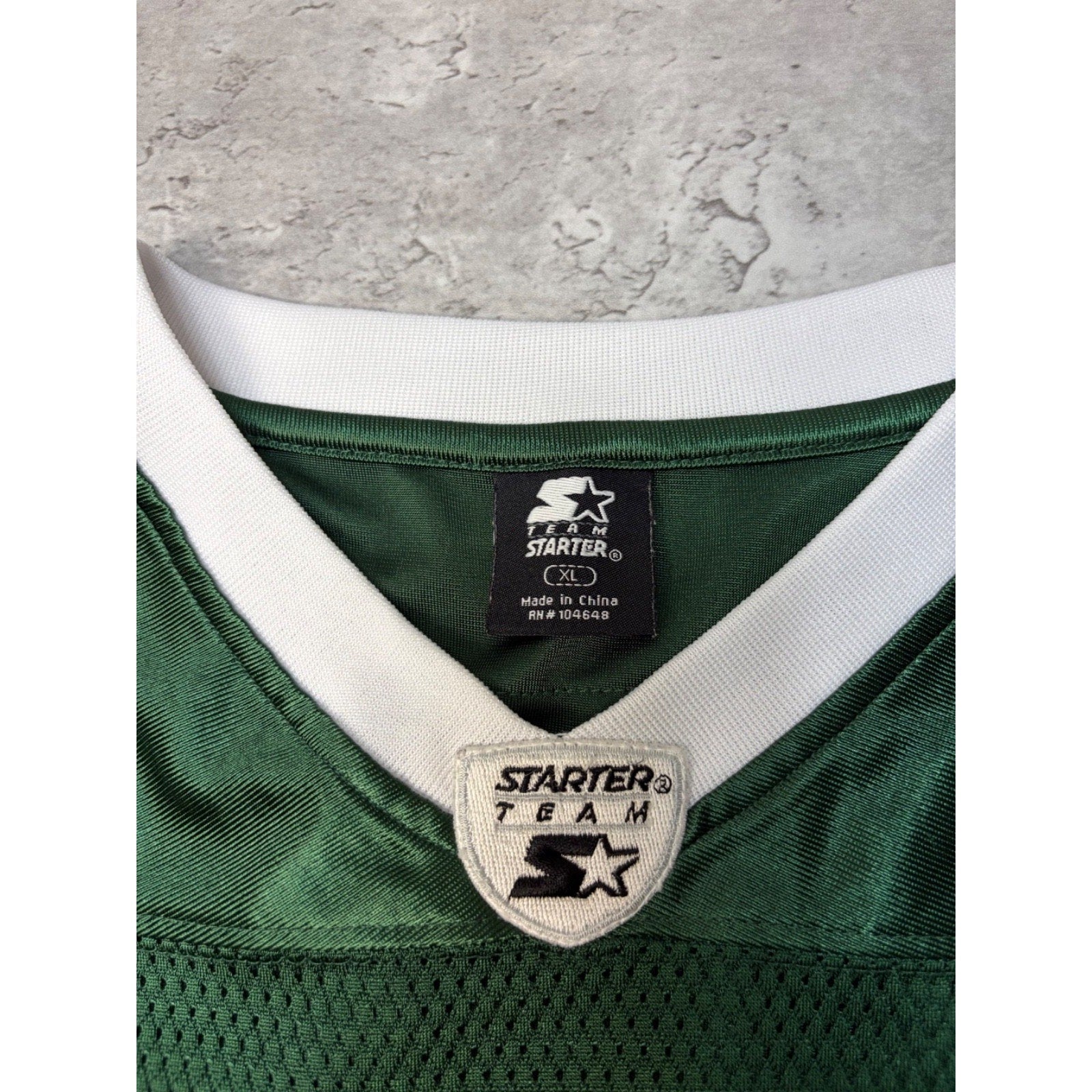 Vintage Michigan State Spartans NCAA #1 Starter Green Football Jersey Size XL