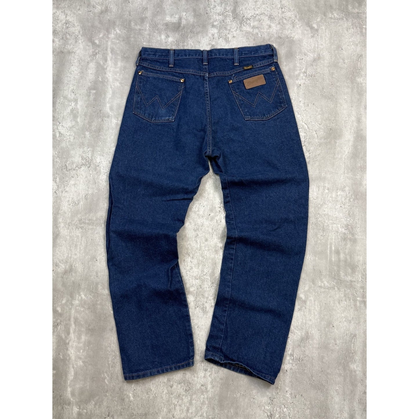 Vintage 80s Wrangler Dark Wash Western Style Denim Pants Size 33 Blue