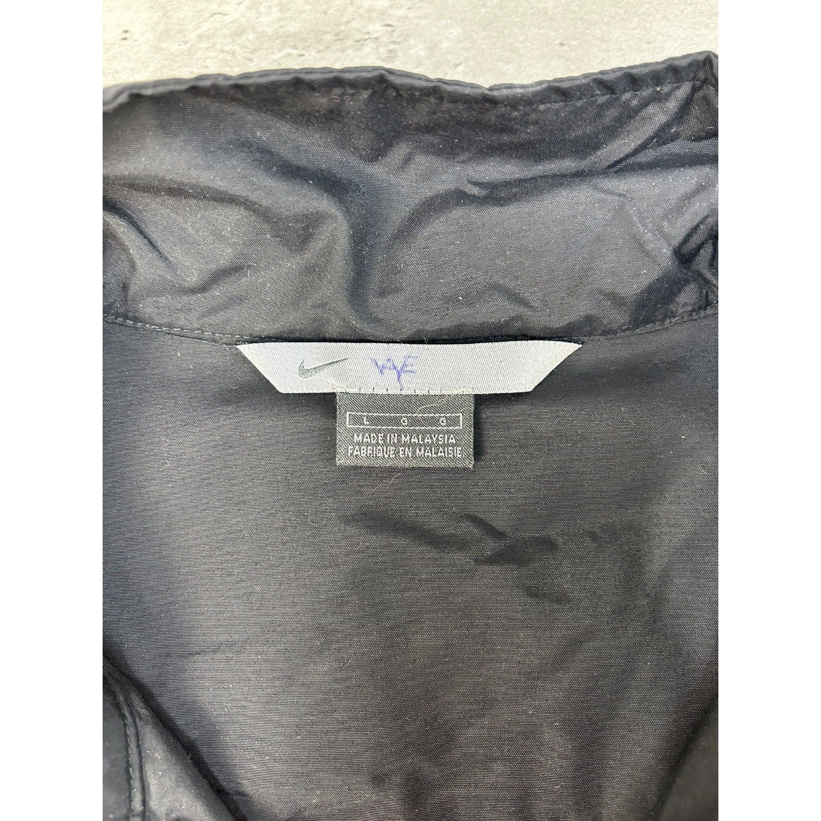 Vintage 90s Nike Embroidered Spellout Two Tone Nylon Windbreaker Jacket Sz Large