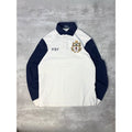 Vintage Polo Ralph Lauren NYC Embroidered Crest Graphic Button Up Shirt Sz Small