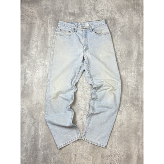 Vintage 90s Levis Relaxed Fit Red Tab 550 Light Wash Denim Pants Size 34