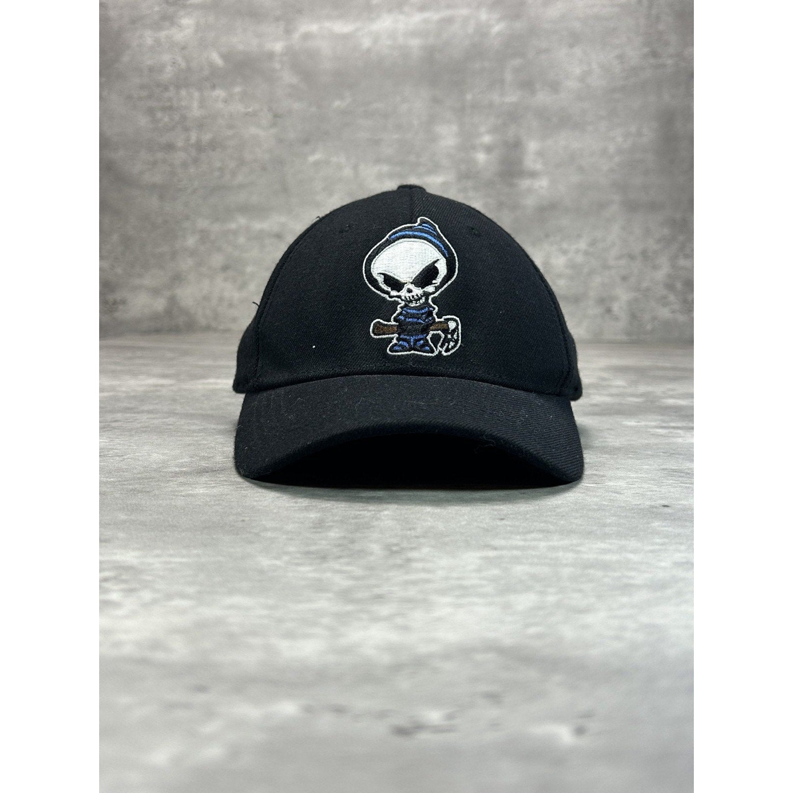 Vintage 2000s Blind Skateboards Embroidered Grim Reaper Flex Fit Hat OSFA YOUTH