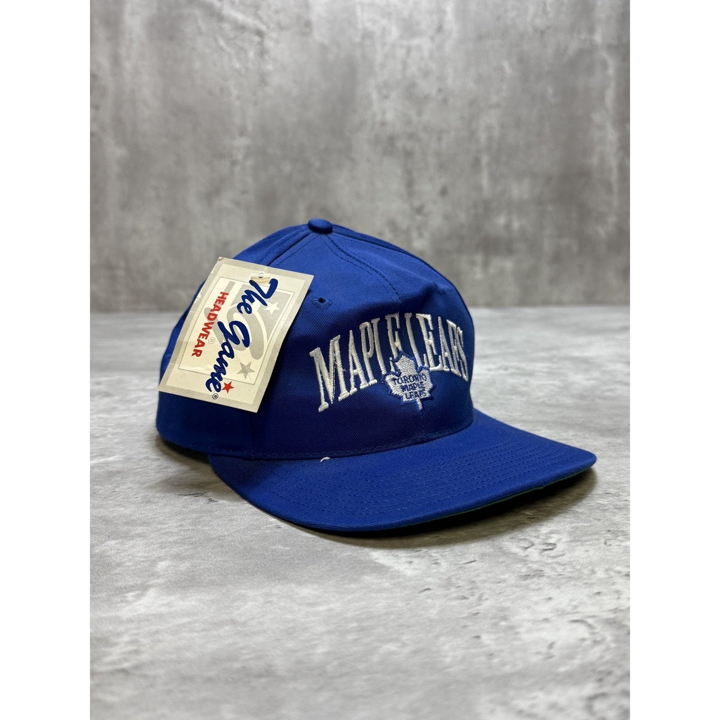 Vintage 90s Toronto Maple Leafs NHL Embroidered Spellout Snapback Hat OSFA