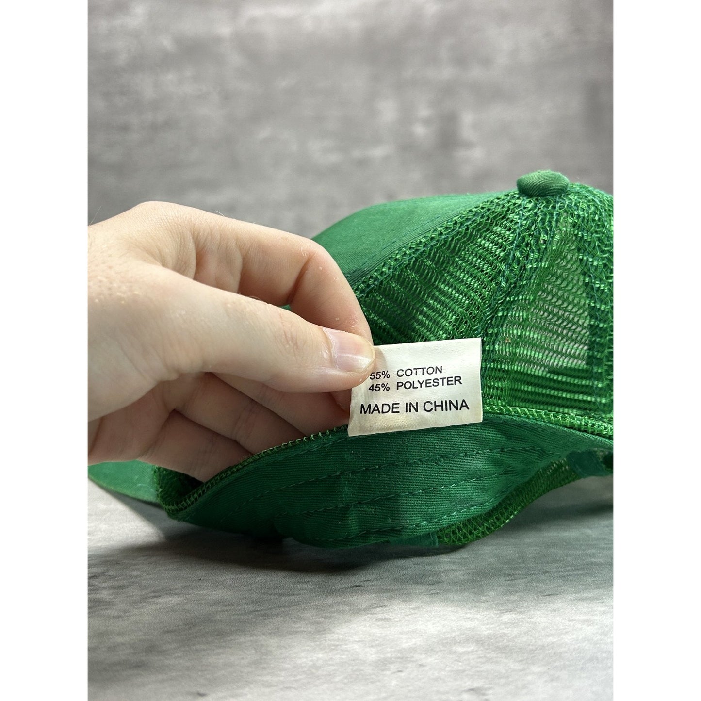 Vintage John Deere Embroidered Logo Trucker Snapback Hat OSFA Green