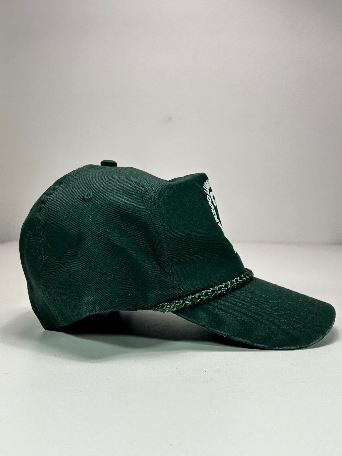 Vintage 90s Herzog Lumber Company Destination Snapback Hat OSFA Green