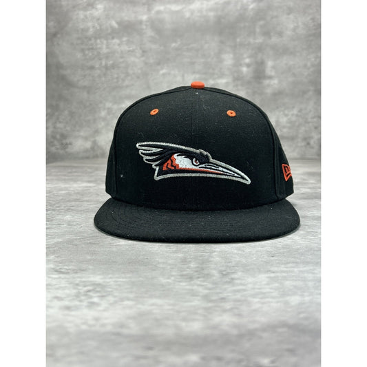Delmarva Shoe Birds MiLB Embroidered Logo Baseball Fitted Hat 7 1/2 Black