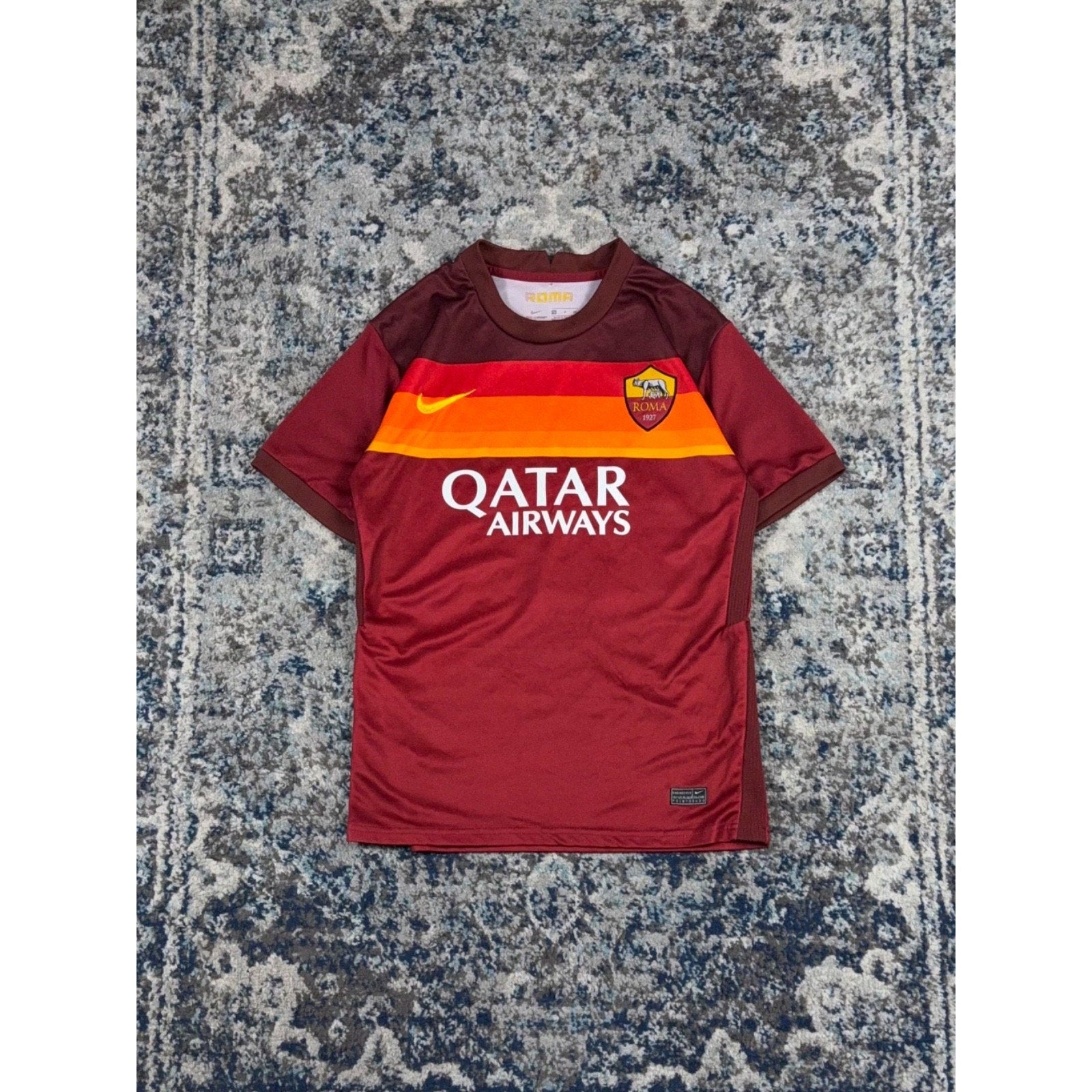 Vintage A.S. Roma Nike Embroidered Logo Soccer Jersey Size Small