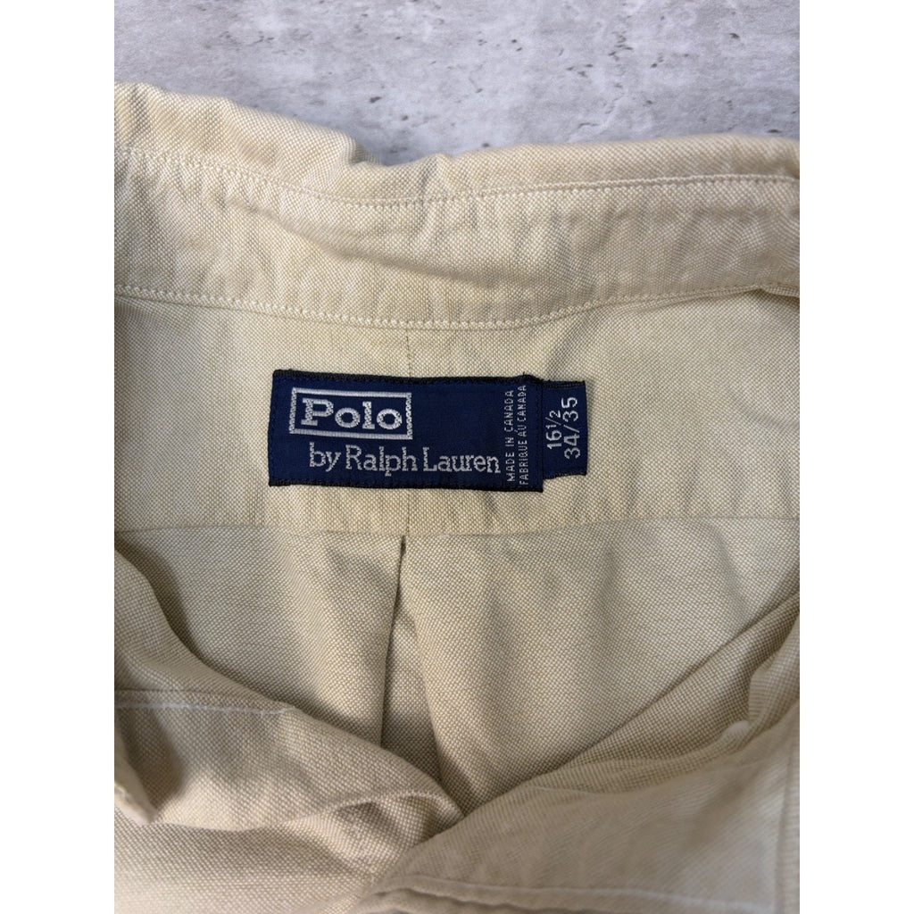Vintage Polo Ralph Lauren Embroidered Pony Long Sleeve Button Up Shirt Size 2XL