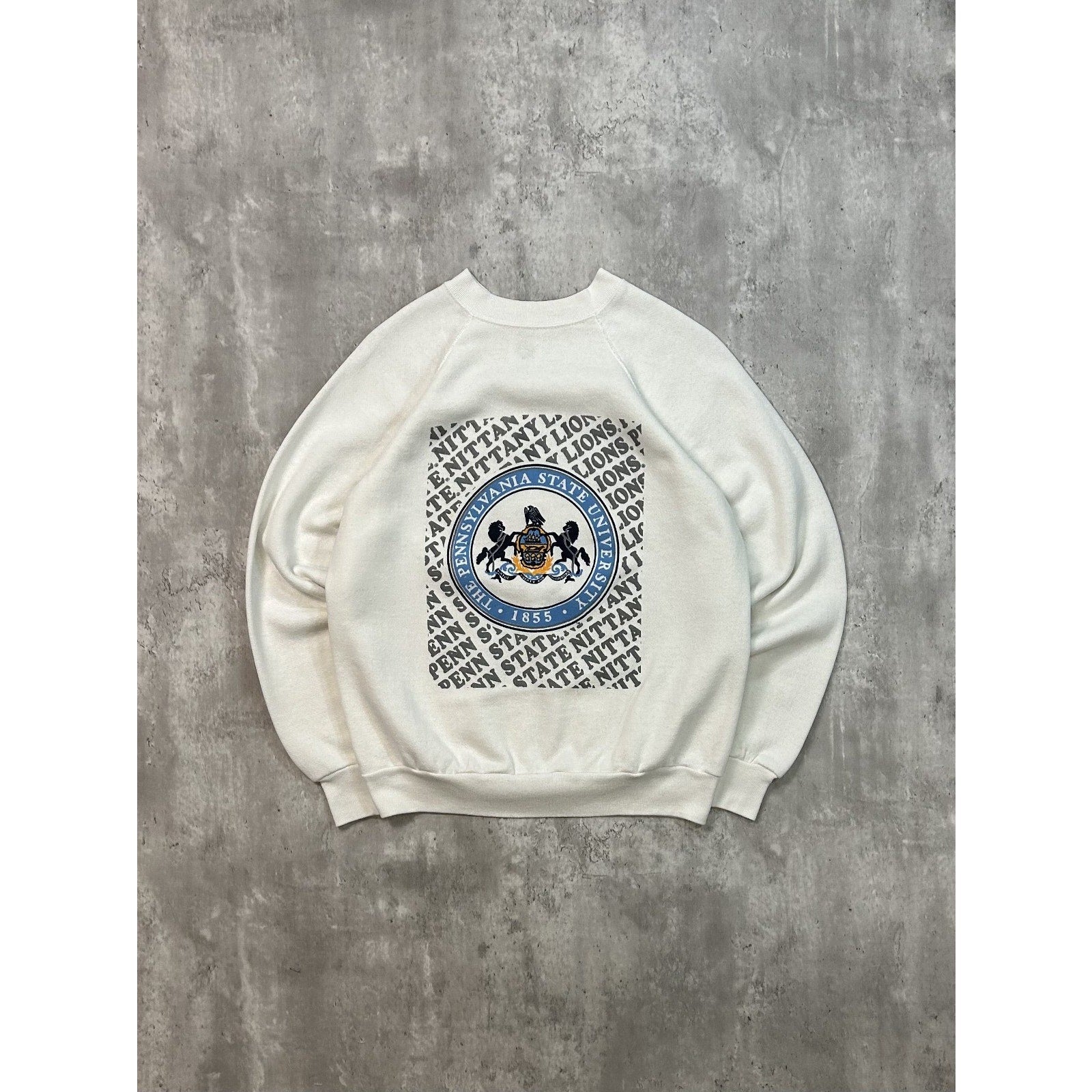 Vintage 80s/90s Penn State University NCAA Collegiate Crest Sweatshirt Sz Large