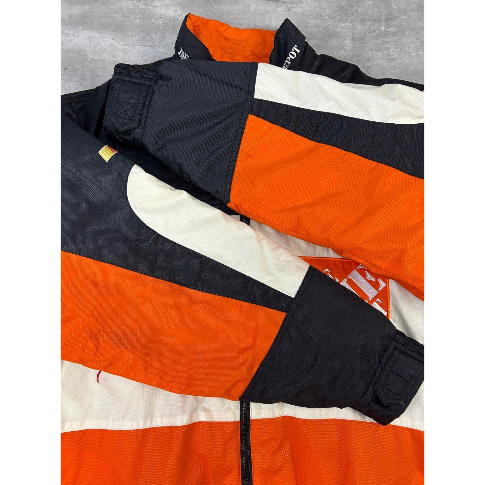 Vintage 90s Tony Stewart #20 Home Depot Racing Nascar Insulated Jacket Size 2XL