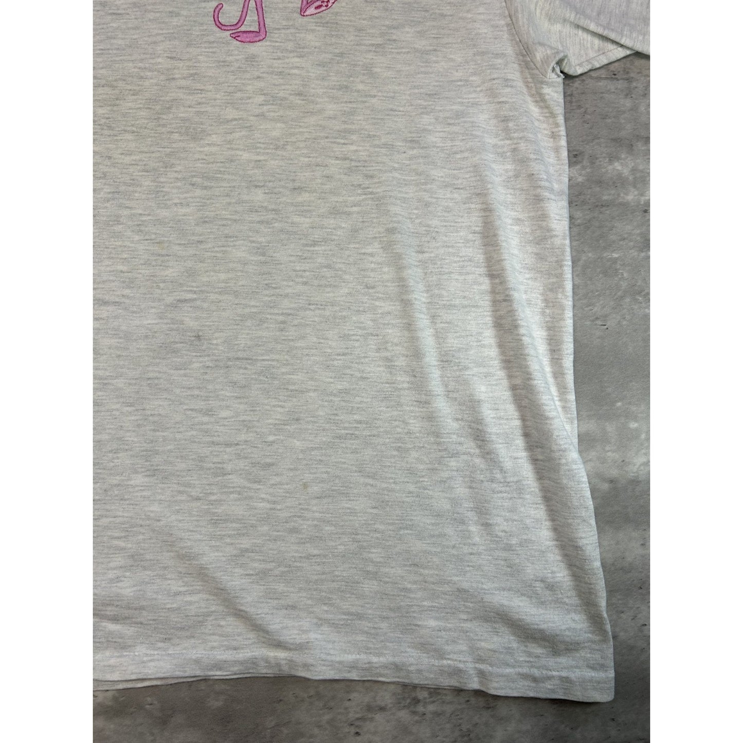 Vintage 90s Pink Panther Embroidered Cartoon Character Graphic T-Shirt Sz XL