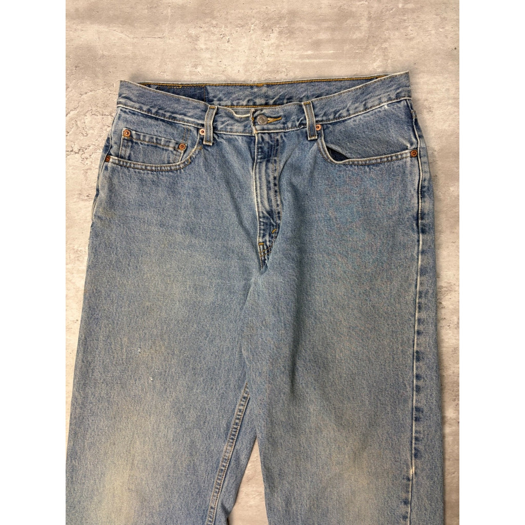 Vintage 90s Levis 550 Red Tab Light Wash Denim Pants Size 34