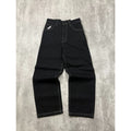 Vintage Y2K Womens Johnny Blaze Embroidered Script Black Wash Denim Pants