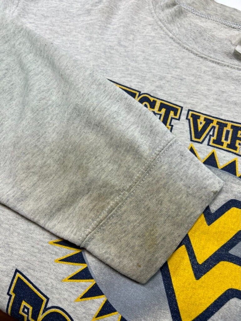 Vintage West Virginia Mountaineers NCAA Football Graphic Sweatshirt Size Large