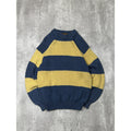 Vintage 90s Authentic Issue Striped Pullover Ribbed Knit Sweater Size Medium