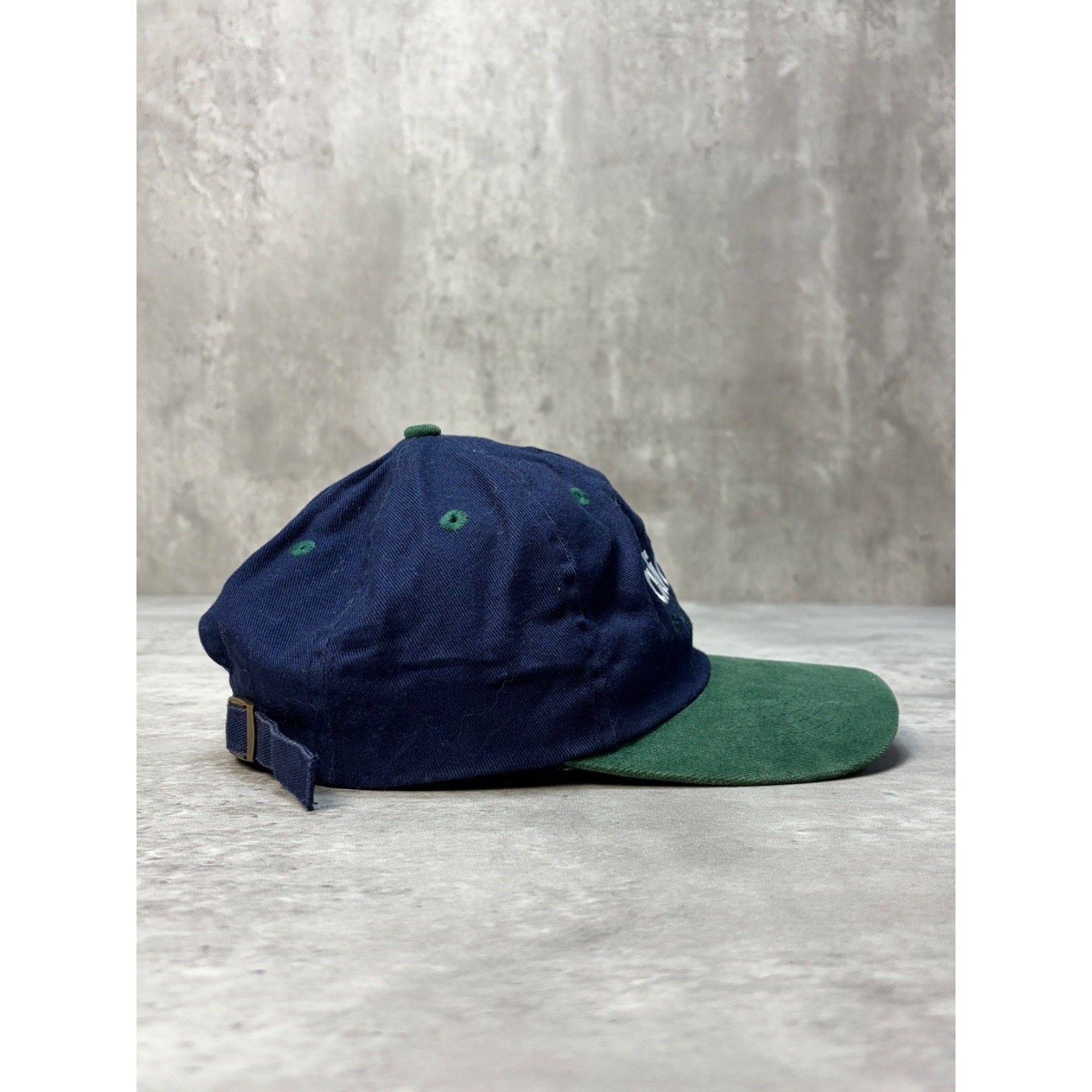 Vintage Adidas Soccer Embroidered Spellout Logo Strapback Hat OSFA