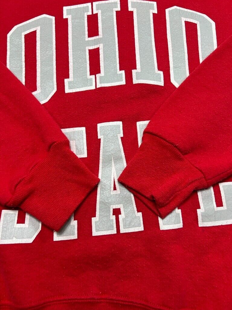 VTG 90s Ohio State Buckeyes NCAA Spell Out Russell Athletic Sweatshirt Sz Medium