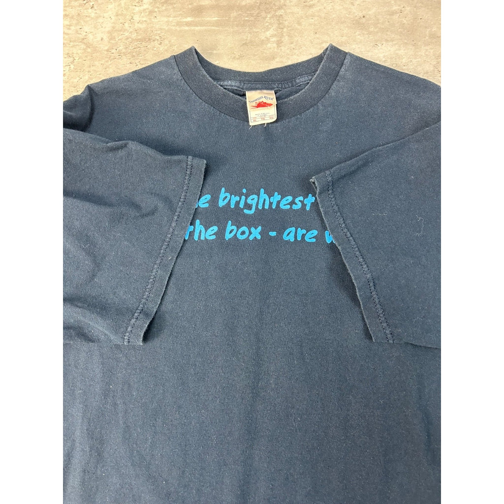 Vintage 90s Not The Brightest Crayon In The Book Comedy Slogan T-Shirt Size XL