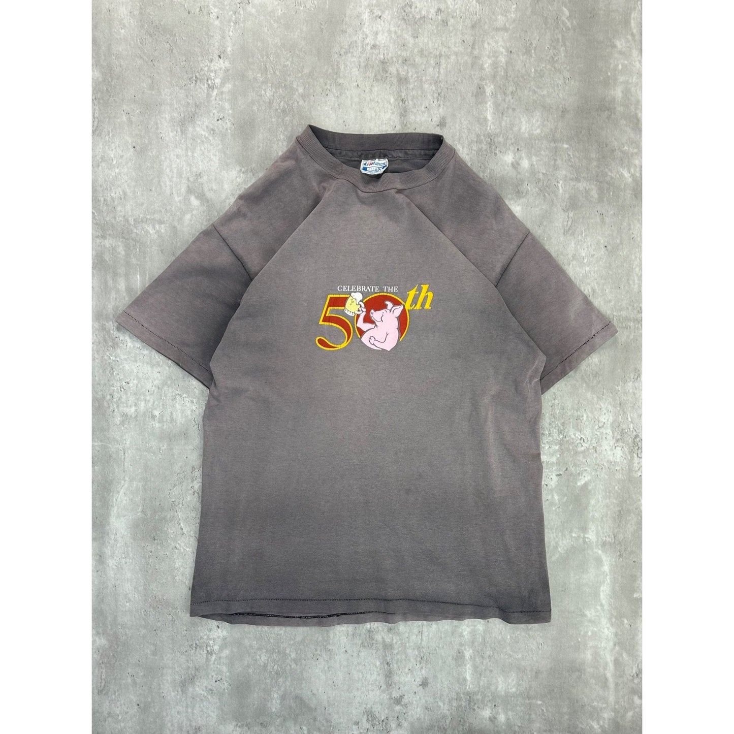 Vintage 90s Grubstake Bar & Grill Harley Parody Graphic T-Shirt Size Large Black