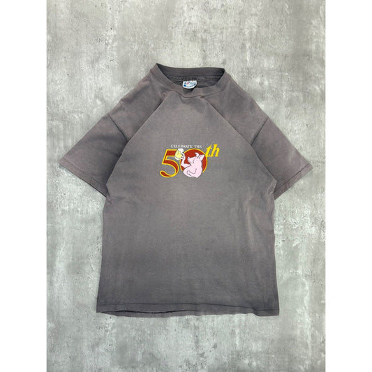 Vintage 90s Grubstake Bar & Grill Harley Parody Graphic T-Shirt Size Large Black