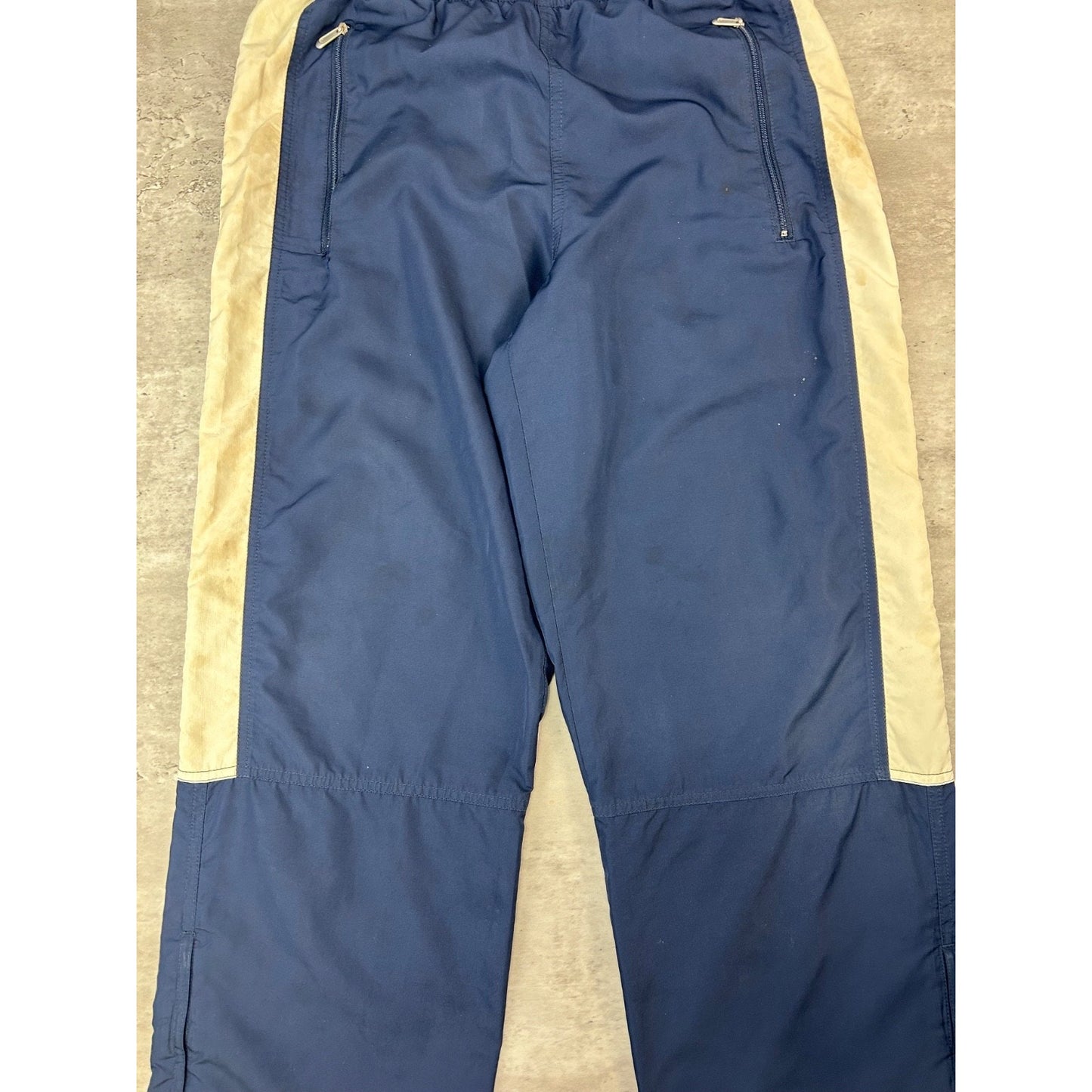 Vintage Y2K Nike Embroidered Logo Two Tone Nylon Track Pants Size Small