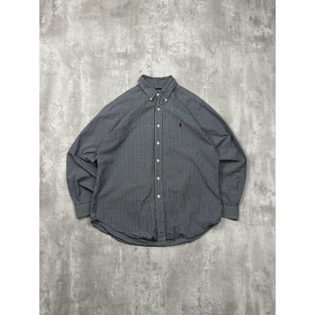 Vintage Polo Ralph Lauren Embroidered Pony Button Up Shirt Size Large