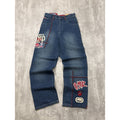 Vintage Y2K Womens Ecko Unilmited Embroidered Logo Medium Wash Denim Pants