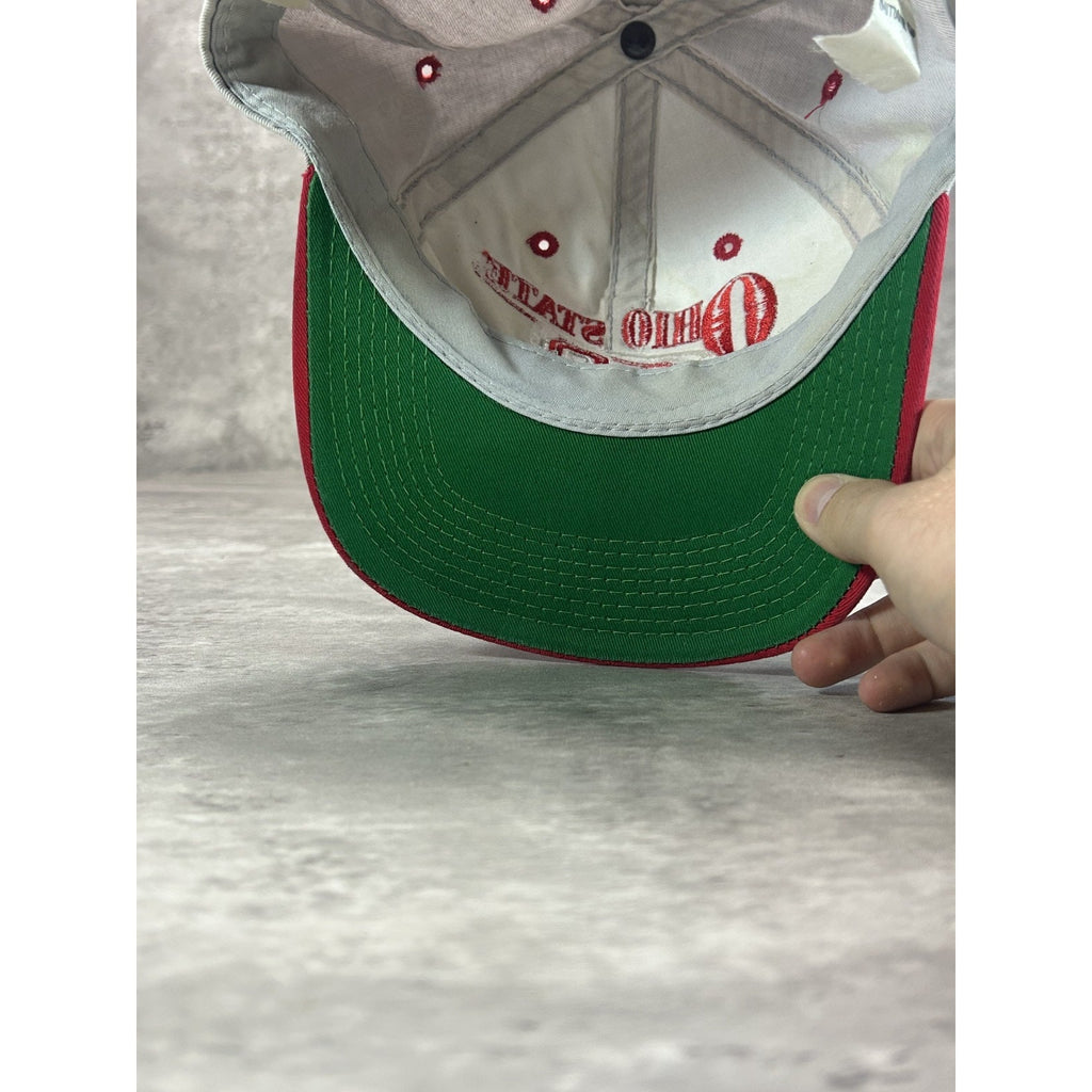 Vintage 90s Ohio State Buckeyes NCAA Embroidered Spellout Snapback Hat OSFA
