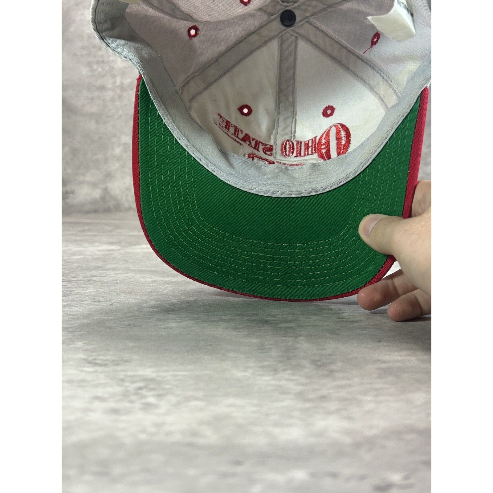 Vintage 90s Ohio State Buckeyes NCAA Embroidered Spellout Snapback Hat OSFA