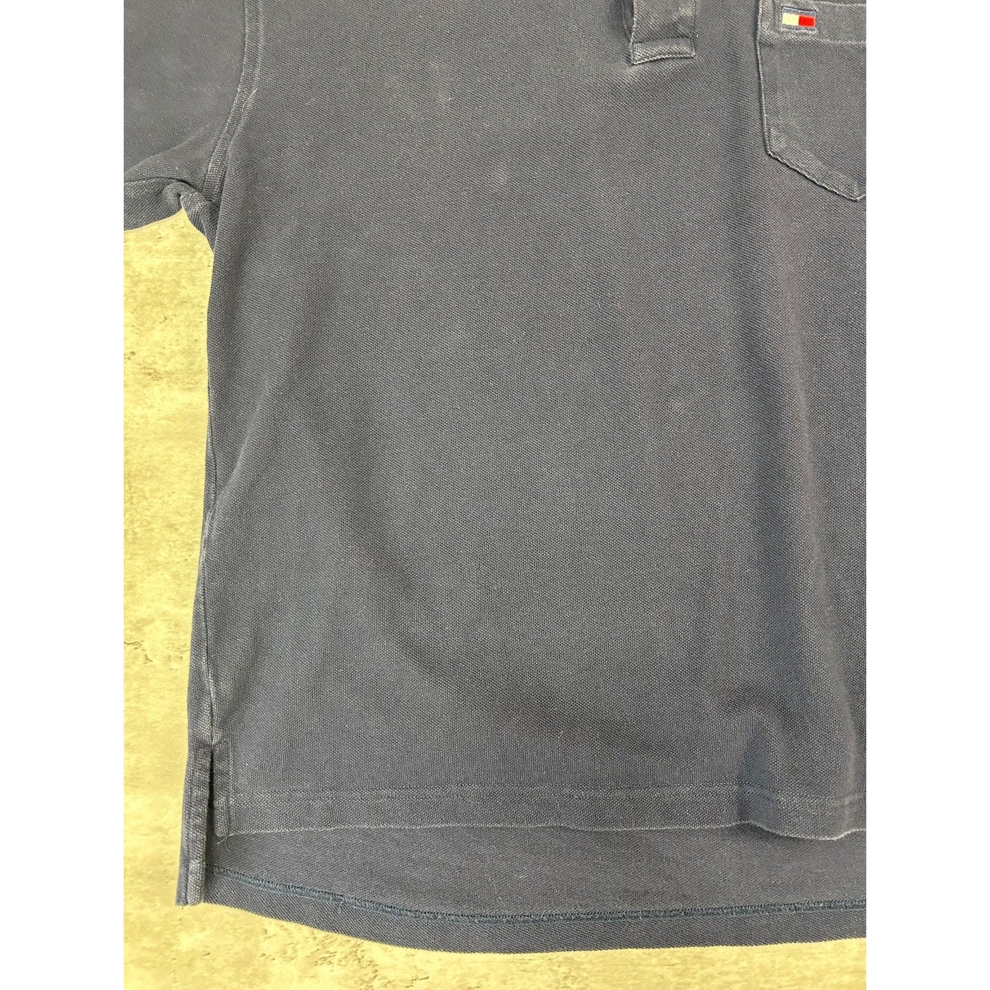 Vintage Tommy Hilfiger Embroidered Flag 1/4 Rugby Button Up Shirt Size XL