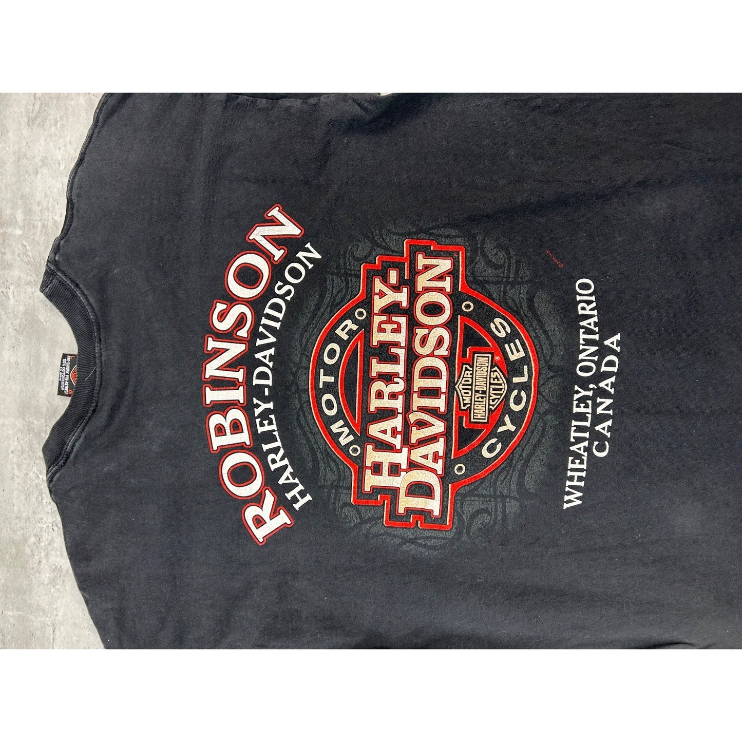 Vintage Harley Davidson Classic Logo Sleeve Print Long Sleeve T-Shirt Size Large