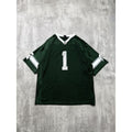 Vintage Michigan State Spartans NCAA #1 Starter Green Football Jersey Size XL