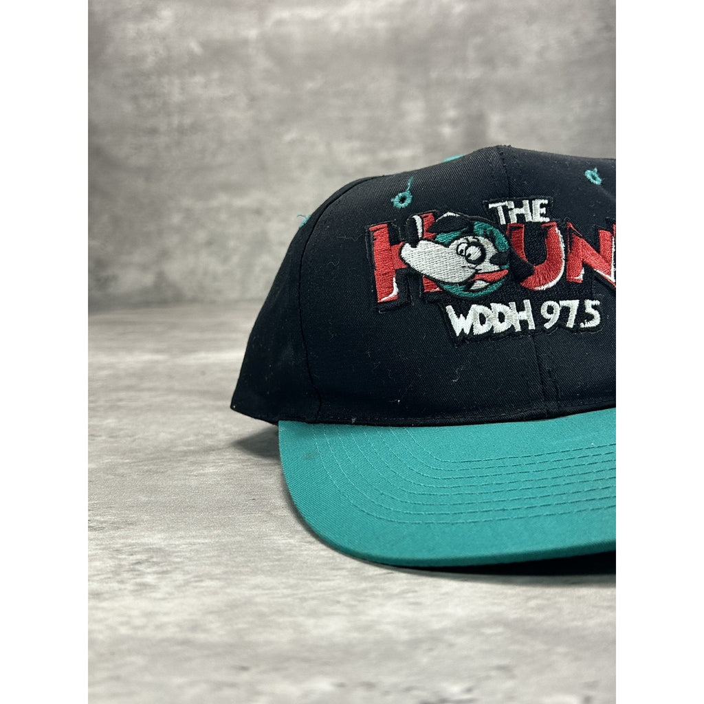 Vintage 90s The Hound WDDH 97.5 Embroidered Radio Promo Snapback Hat OSFA